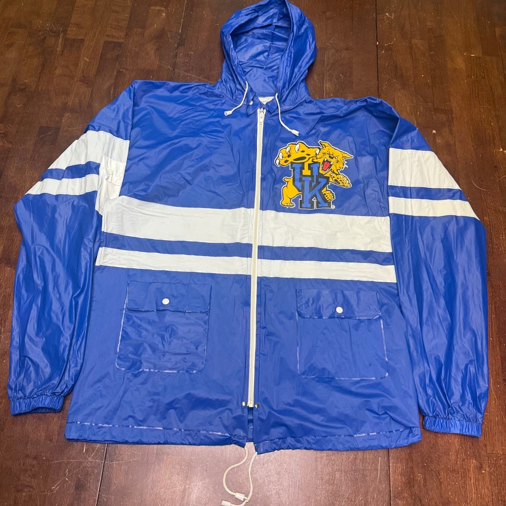 Seven Sons Kentucky Wildcats Rain Jacket Large Blue Full Zip Windbreaker BBN